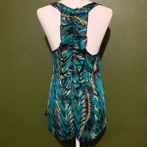 Ruffled Racerback tank S